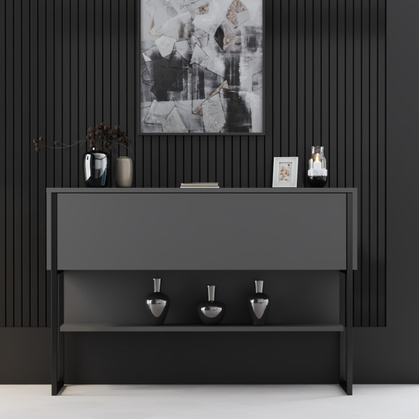 Κονσόλα Εισόδου (120x30x80) A-G Luxe 618BLY1407 Anthracite/Black
