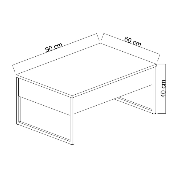 Τραπέζι Σαλονιού (90x60x40) A-G Luxe 618BLY1354 Travertine/Gold