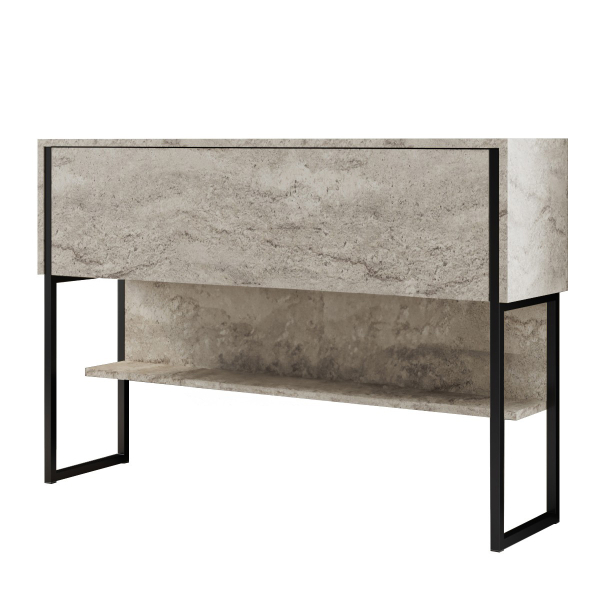 Κονσόλα Εισόδου (120x30x80) A-G Luxe 618BLY1410 Travertine/Black