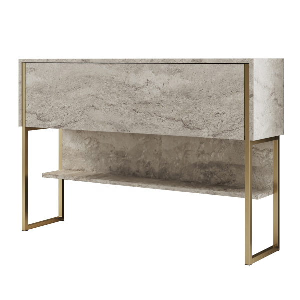Κονσόλα Εισόδου (120x30x80) A-G Luxe 618BLY1411 Travertine/Gold
