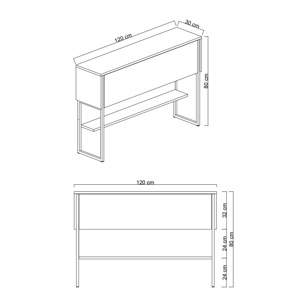 Κονσόλα Εισόδου (120x30x80) A-G Luxe 618BLY1411 Travertine/Gold