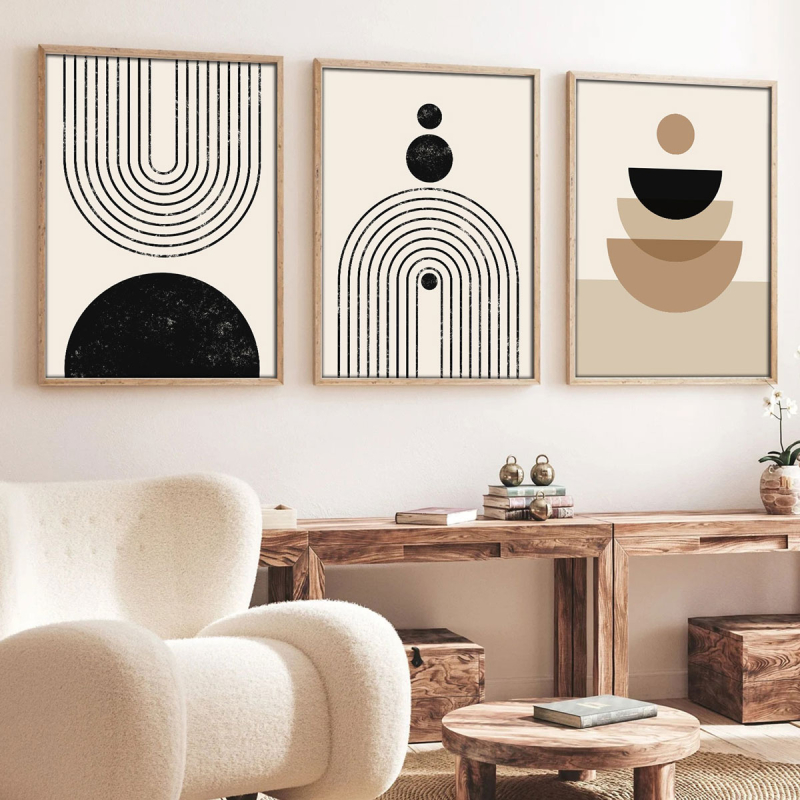 Τρίπτυχος Πίνακας Με Κορνίζα (120x40) A-G 693BSE4046