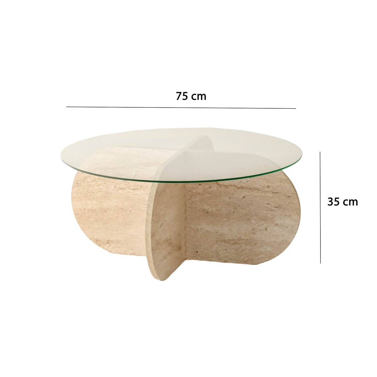 Τραπέζι Σαλονιού (Φ75X35) A-G Bubble 552Nos2500 Transparent Home Έπιπλα Τραπεζάκια Spitishop