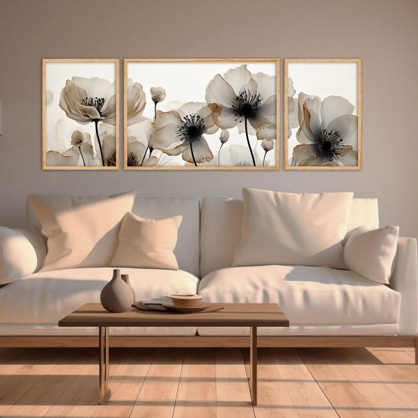 Τρίπτυχος Πίνακας Με Κορνίζα (140x50) A-G 693BSE4061