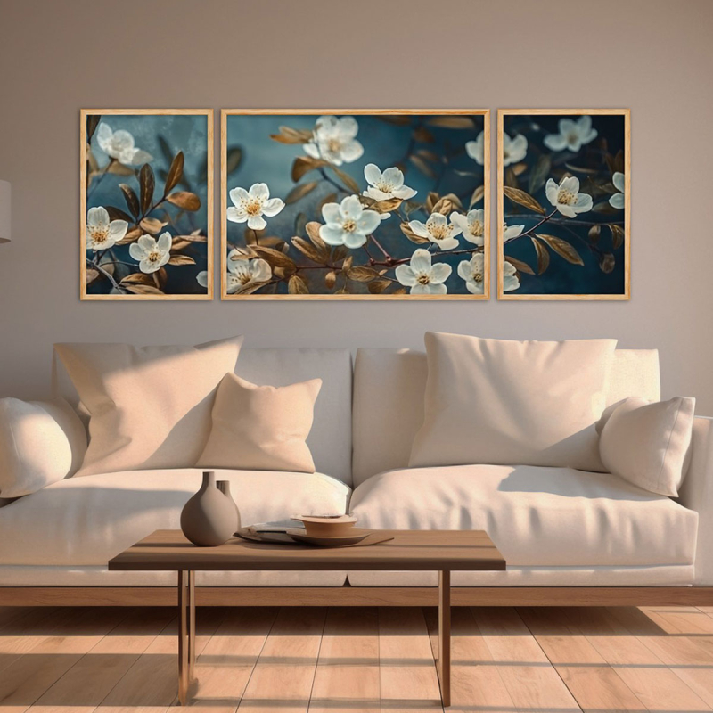 Τρίπτυχος Πίνακας Με Κορνίζα (140x50) A-G 693BSE4068