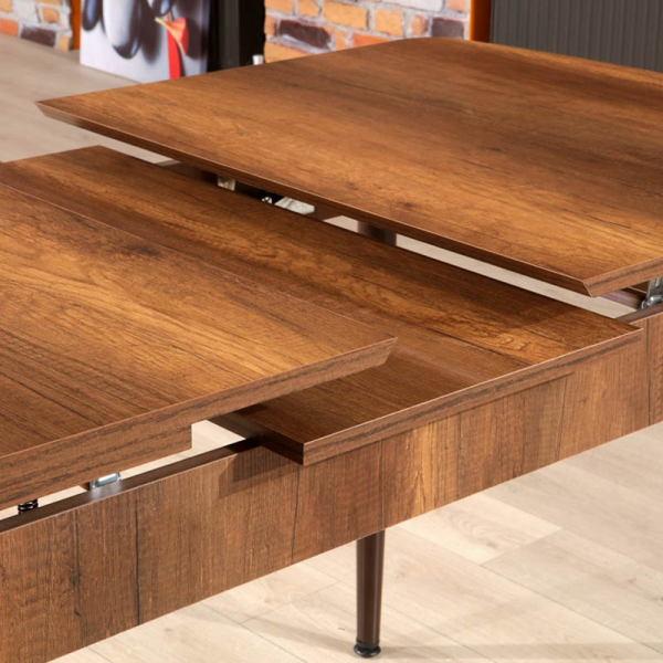 Τραπέζι Κουζίνας Επεκτεινόμενο (132-170x76.5x79) A-G Trend 107BCK1511 Walnut