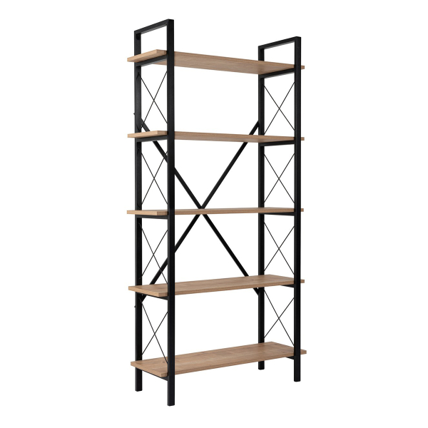 Ραφιέρα Δαπέδου 5 Θέσεων (90x33.5x180) A-G Elysian 241NRD1334 Oak/Black