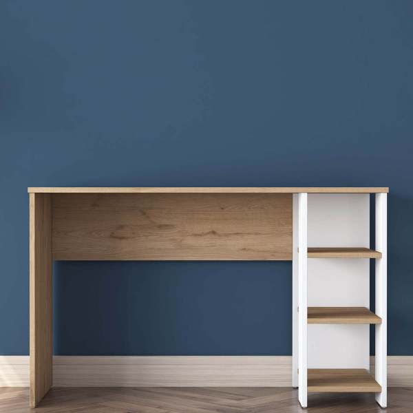 Γραφείο Με Βιβλιοθήκη (120x45x73.8) A-G 893RAN2713 Walnut/White