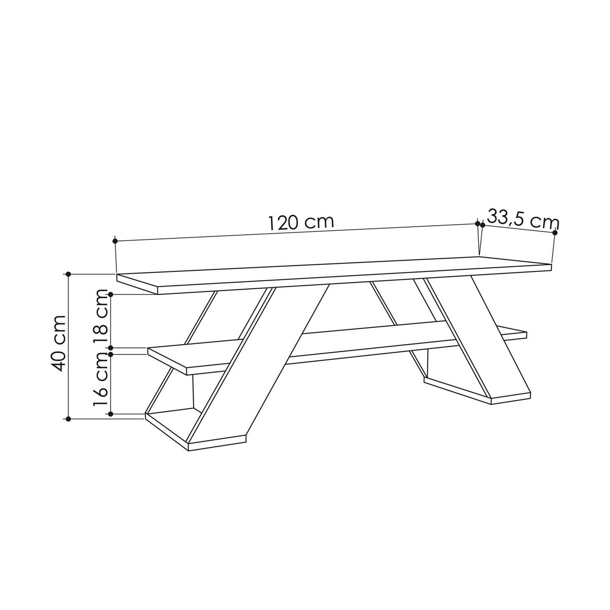 Έπιπλο Τηλεόρασης (120X33 5X40) A-G Farfalla 776Hms3136 White Home Έπιπλα Σαλονιού Spitishop