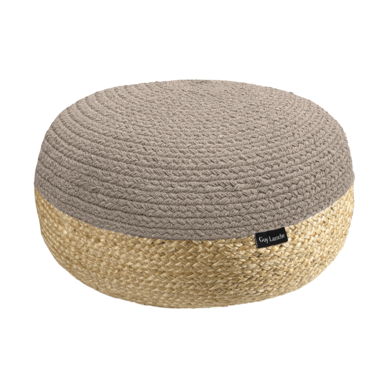 Πουφ (Φ50x25) Guy Laroche Ottoman Maya Taupe