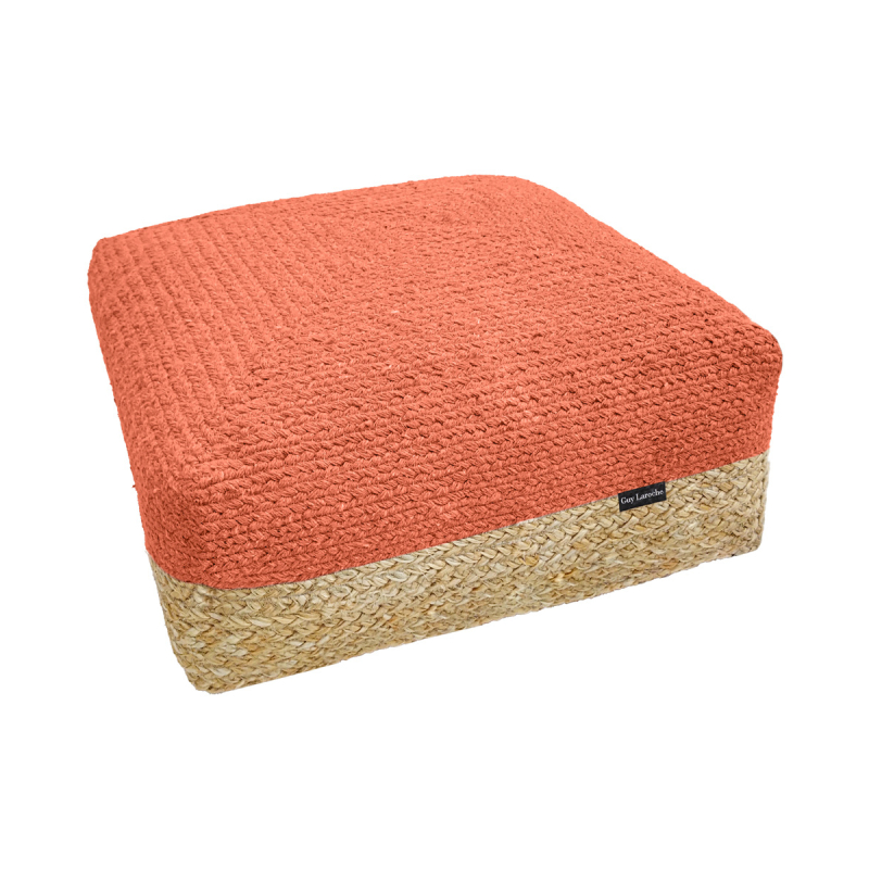 Πουφ (50x50x25) Guy Laroche Boho Maya Washabi