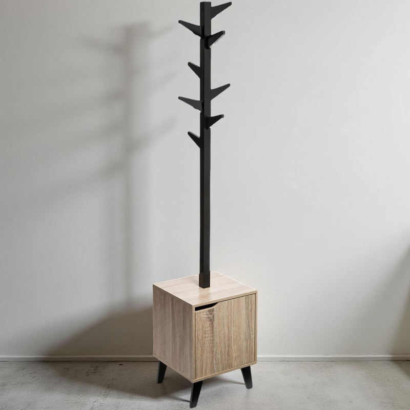 Καλόγερος Ρούχων Με Ντουλάπι (34.5x32x168.5) F-V Wood Nat 173676