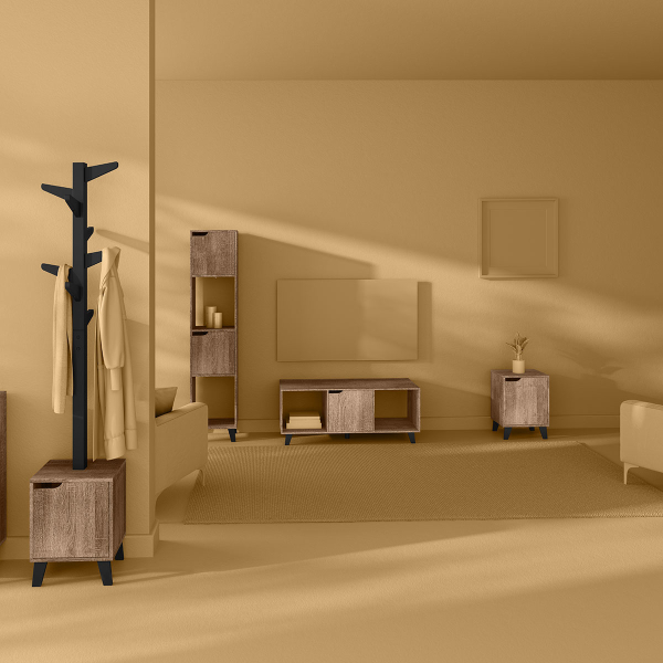 Καλόγερος Ρούχων Με Ντουλάπι (34.5x32x168.5) F-V Wood Nat 173676