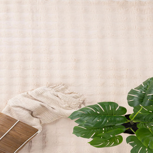 Γούνινο Χαλί Διαδρόμου (67x200) Royal Carpet Bunny Bubble Beige