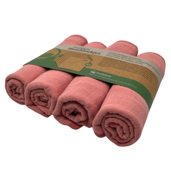 Μουσελίνες/Λαβέτες Ώμου (Σετ 4τμχ) Smikkels Ροζ 63-20020