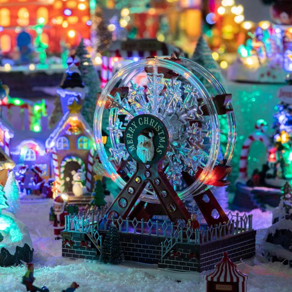 Χριστουγεννιάτικη Ρόδα Με Led - Μουσική - Κίνηση (23x16x28) F-R 209832