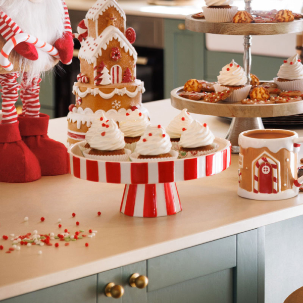 Χριστουγεννιάτικη Πιατέλα Με Πόδι (Φ27x11) A-S 208691