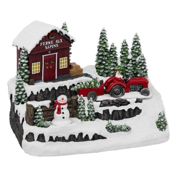 Χριστουγεννιάτικο Χωριό Με Led - Μουσική - Κίνηση (30.5x22.5x23) F-R 190901