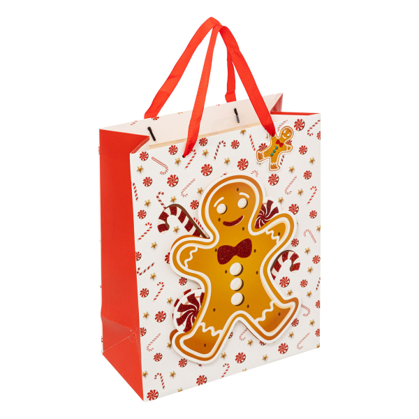Χριστουγεννιάτικη Τσάντα Δώρου Χάρτινη (26x12.7x32.4) A-S Gingerbread Medium 199113