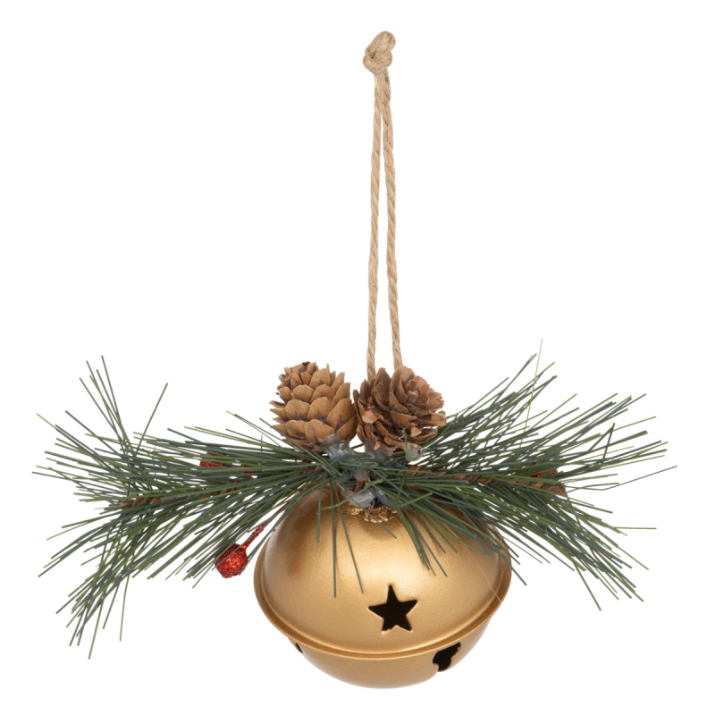 Στολίδι Χριστουγεννιάτικο (8x6.5x12) A-S Bell Gold 207824