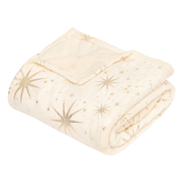 Χριστουγεννιάτικο Διακοσμητικό Ριχτάρι Fleece/Κουβέρτα Καναπέ (130x180) A-S Gold Star 208382