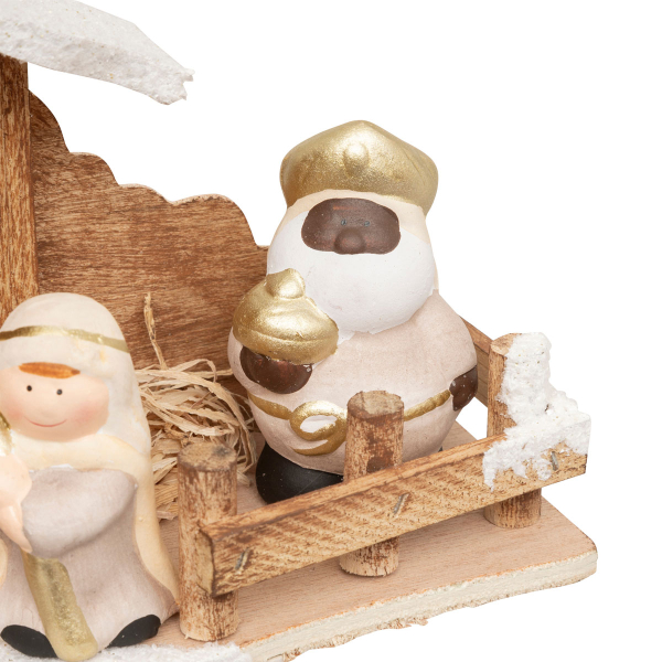 Φάτνη Ξύλινη Με 7 Φιγούρες (33x10.5x16) A-S 208190