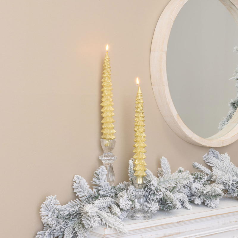 Κεριά Για Κηροπήγιο 25εκ. (Σετ 2τμχ) A-S Gold Tree 208429A