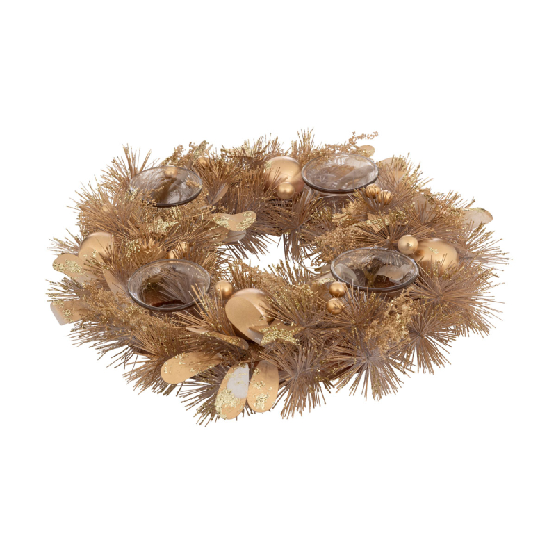 Χριστουγεννιάτικο Στεφάνι - Κηροπήγιο (Φ33x7) A-S 208435