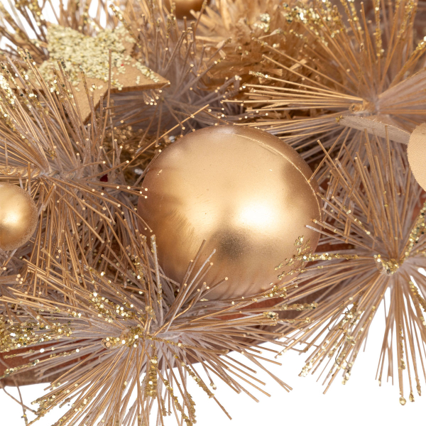 Χριστουγεννιάτικο Στεφάνι - Κηροπήγιο (Φ33x7) A-S 208435