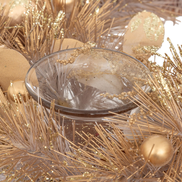 Χριστουγεννιάτικο Στεφάνι - Κηροπήγιο (Φ33x7) A-S 208435