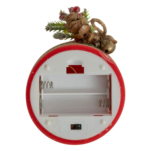 Χριστουγεννιάτικο Διακοσμητικό Κερί Led (Φ7.5x12.5) A-S Red 208453A