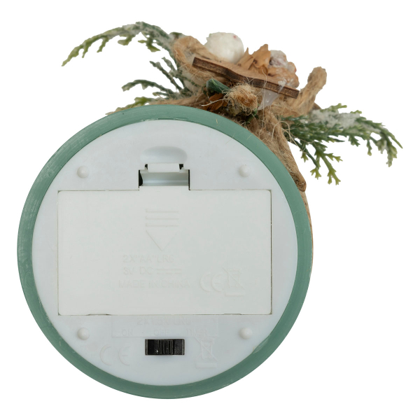 Χριστουγεννιάτικο Διακοσμητικό Κερί Led (Φ7.5x12.5) A-S Green 208453C