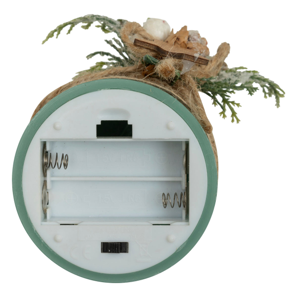 Χριστουγεννιάτικο Διακοσμητικό Κερί Led (Φ7.5x12.5) A-S Green 208453C