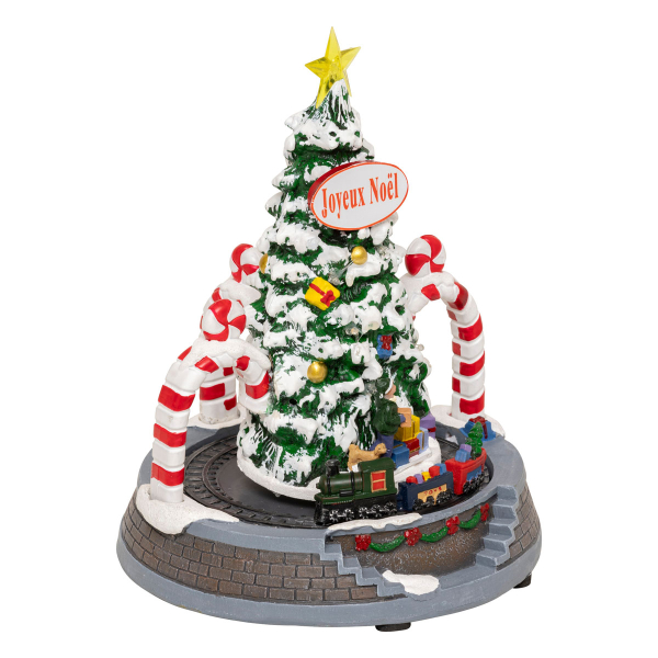 Χριστουγεννιάτικο Διακοσμητικό Με Led - Μουσική - Κίνηση (Φ19.5x24) F-R Tree Train 208836