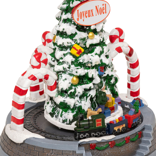 Χριστουγεννιάτικο Διακοσμητικό Με Led - Μουσική - Κίνηση (Φ19.5x24) F-R Tree Train 208836