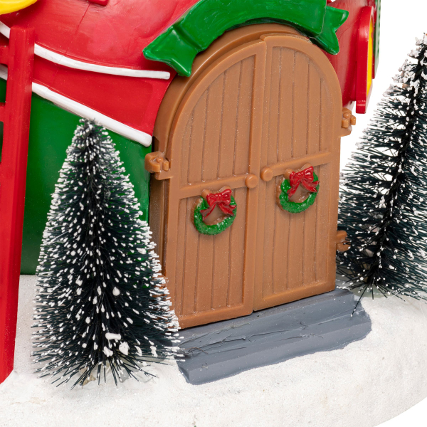 Χριστουγεννιάτικο Διακοσμητικό Με Led - Μουσική - Κίνηση (9.5x18x22) F-R Santa Ball House 208838