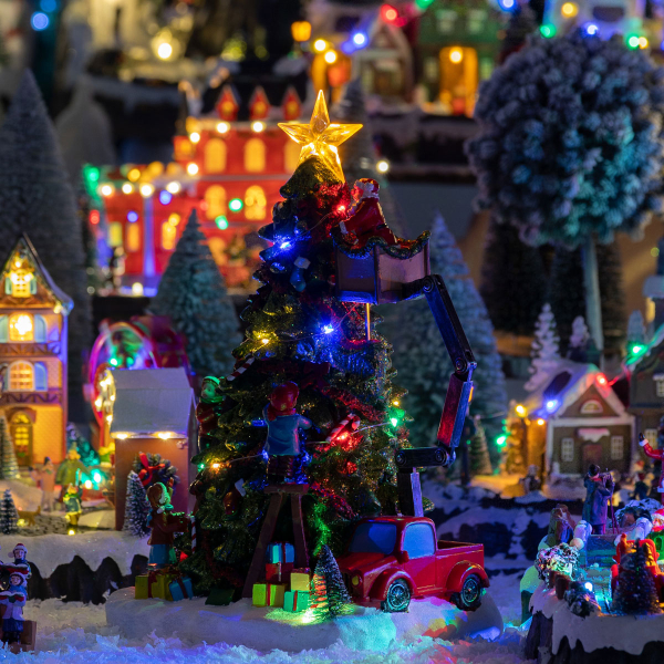 Χριστουγεννιάτικο Διακοσμητικό Με Led - Μουσική - Κίνηση (27x21.5x39) F-R Santa Tree 208886