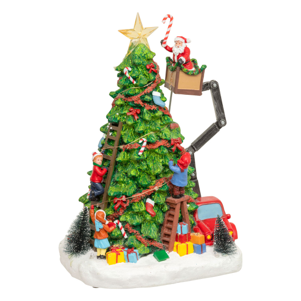 Χριστουγεννιάτικο Διακοσμητικό Με Led - Μουσική - Κίνηση (27x21.5x39) F-R Santa Tree 208886