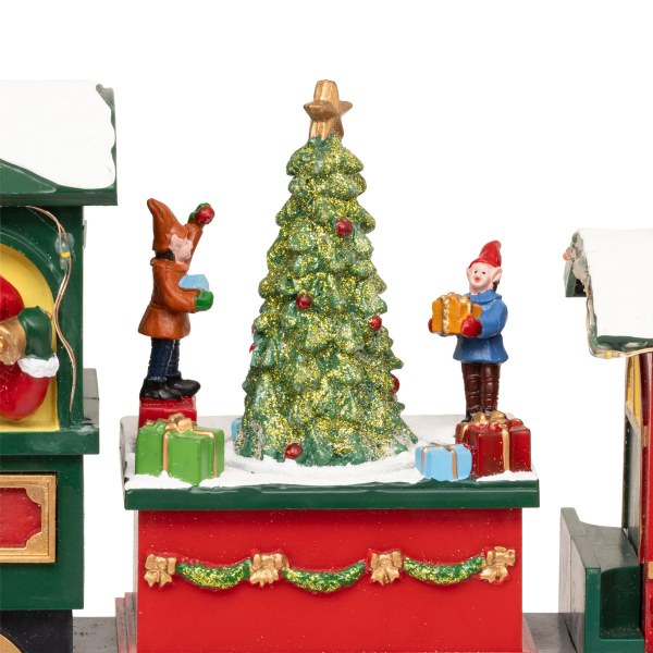 Χριστουγεννιάτικο Τρενάκι Με Led - Μουσική - Κίνηση (38x9x17.5) F-R Santa Snowman Train 208839