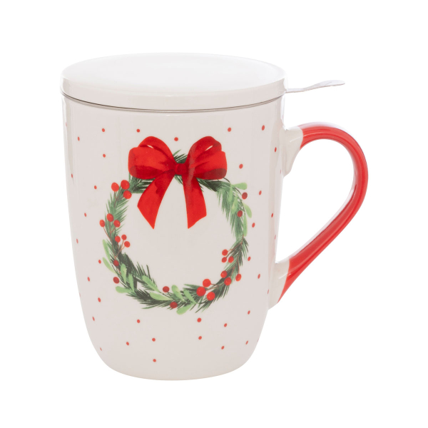 Χριστουγεννιάτικη Κούπα 460ml Με Καπάκι & Φίλτρο A-S 208568