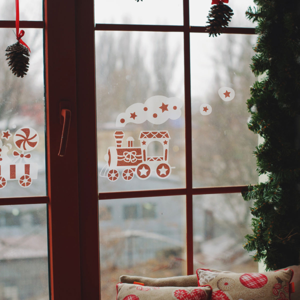 Χριστουγεννιάτικα Αυτοκόλλητα Παραθύρου A-S Train 208250