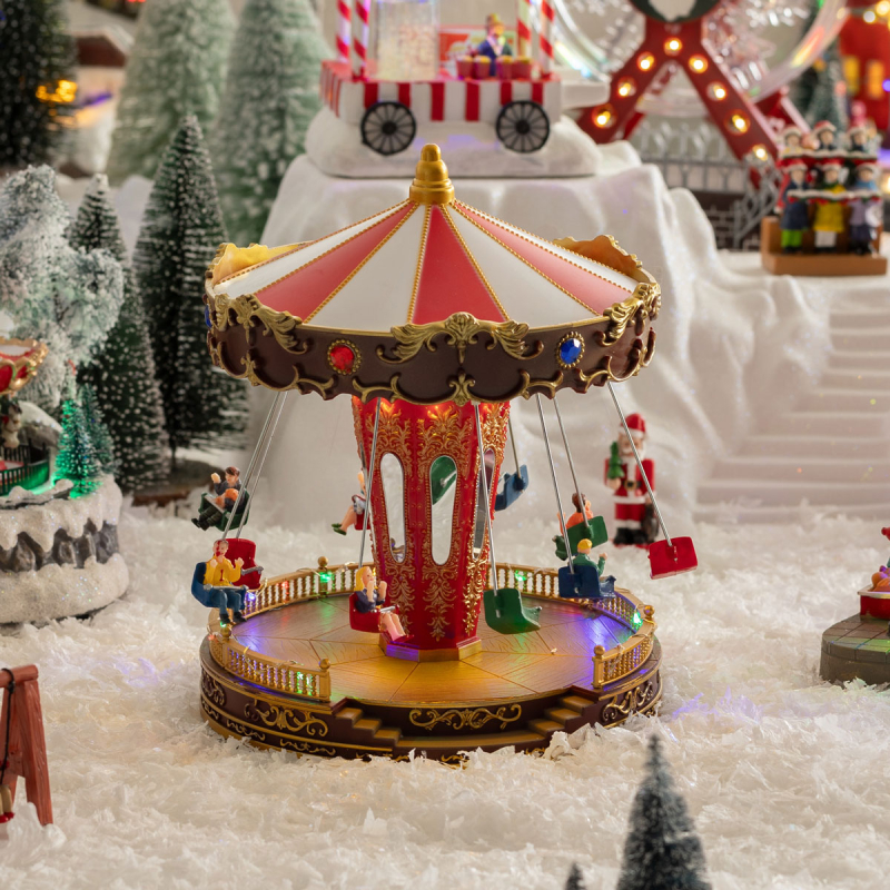 Χριστουγεννιάτικο Καρουζέλ Με Led - Μουσική - Κίνηση (Φ20x26.5) F-R 143271