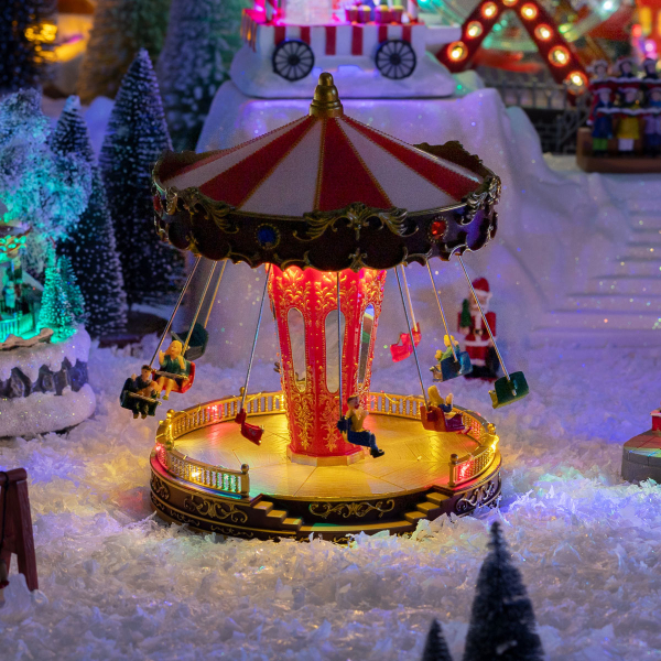Χριστουγεννιάτικο Καρουζέλ Με Led - Μουσική - Κίνηση (Φ20x26.5) F-R 143271