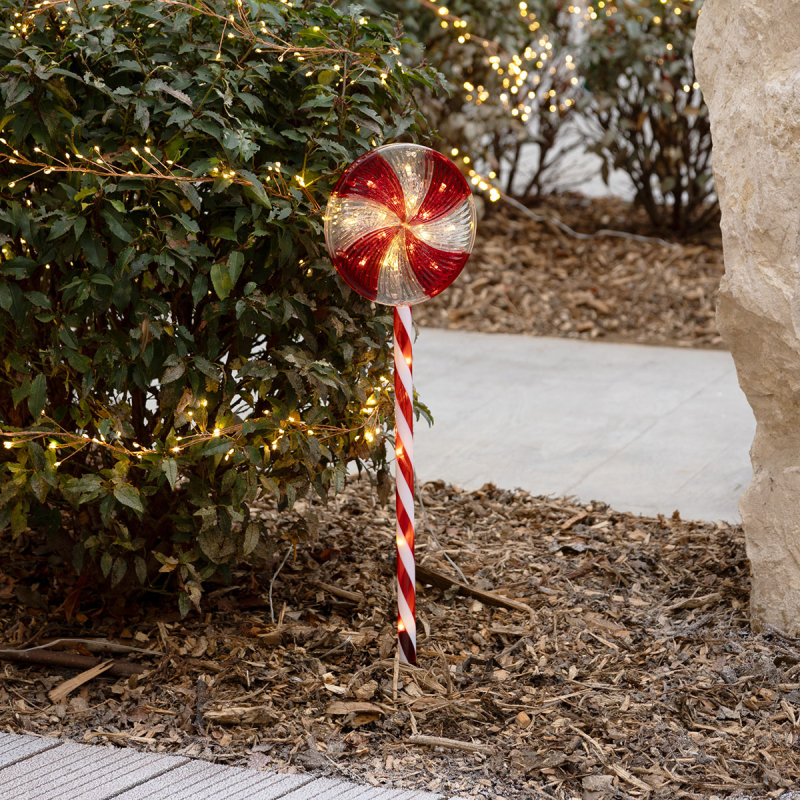 Χριστουγεννιάτικο Ηλιακό Διακοσμητικό Με Led & 8 Προγράμματα (24x6.5x86) F-R Candy Cane 208823