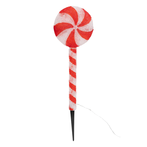 Χριστουγεννιάτικο Ηλιακό Διακοσμητικό Με Led & 8 Προγράμματα (24x6.5x86) F-R Candy Cane 208823