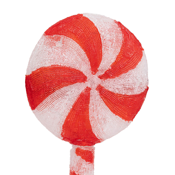 Χριστουγεννιάτικο Ηλιακό Διακοσμητικό Με Led & 8 Προγράμματα (24x6.5x86) F-R Candy Cane 208823