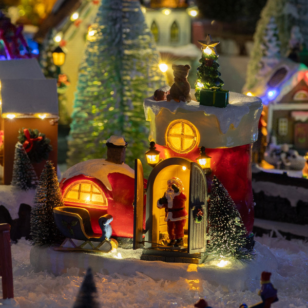 Χριστουγεννιάτικο Διακοσμητικό Με Led - Μουσική - Κίνηση (22x15x23.5) F-R Santa Boot 208880