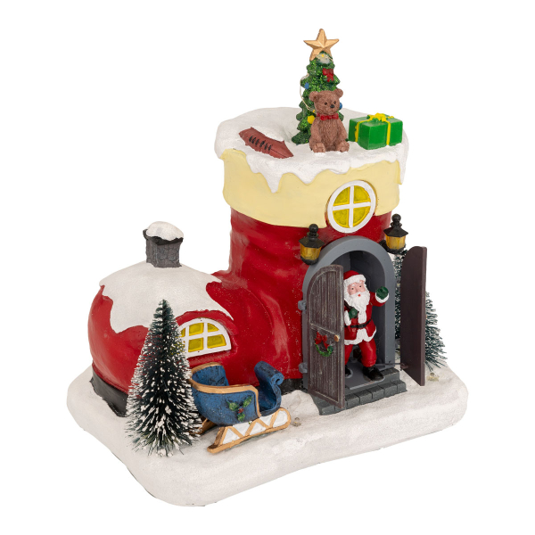 Χριστουγεννιάτικο Διακοσμητικό Με Led - Μουσική - Κίνηση (22x15x23.5) F-R Santa Boot 208880