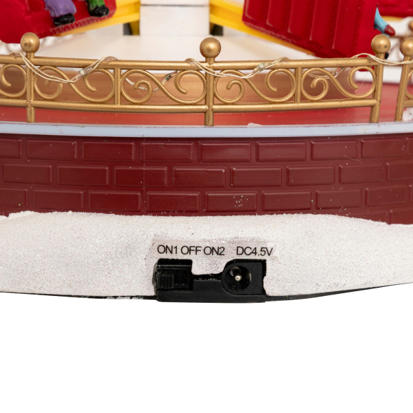 Χριστουγεννιάτικο Διακοσμητικό Με Led - Μουσική - Κίνηση (30x17x28.8) F-R Santa Carousel 208845