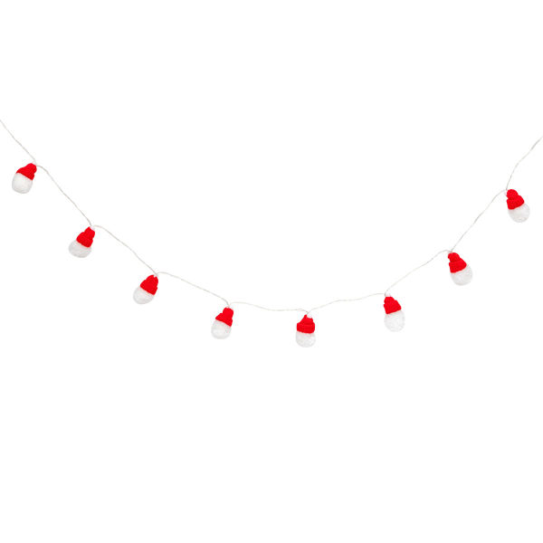 Χριστουγεννιάτικη Διακοσμητική Γιρλάντα Μπαταρίας Με 10 Led Φωτάκια F-R Santa Hat 209870